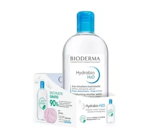 Bioderma Hydrabio H2O płyn micelarny skóra odwodniona 500 ml + płatki kosmetyczne