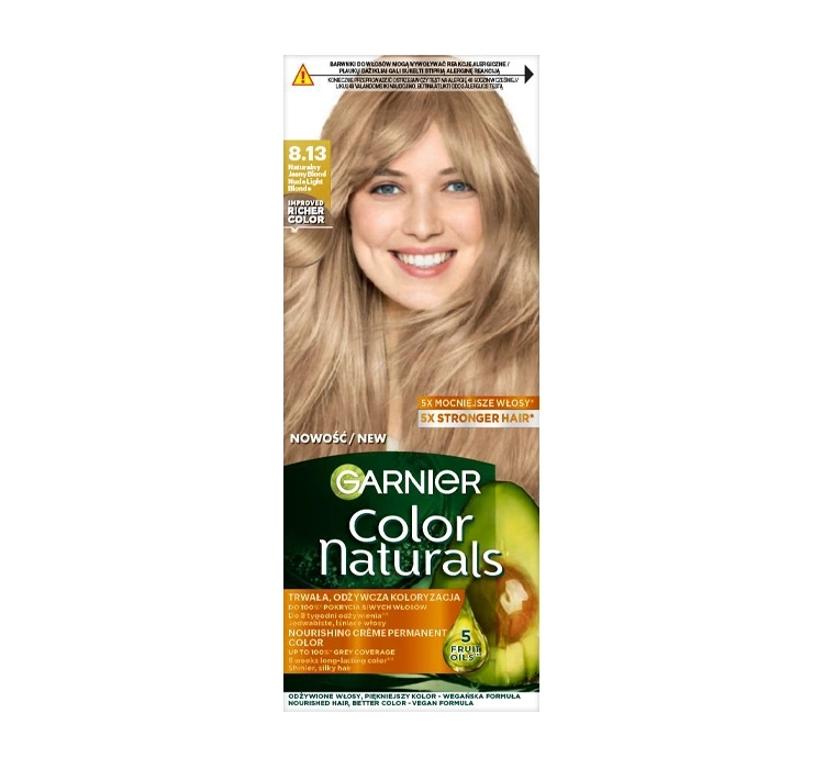 Garnier Color Naturals trwała farba do włosów 8.13 naturalny jasny blond