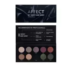 Affect Smoky and Shiny paleta 10 cieni do powiek 25 g