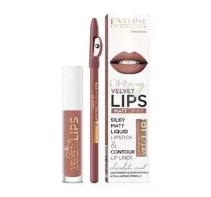 Eveline Cosmetics Oh! My Velvet Lips Kit zestaw do makijażu ust 12 Praline Eclair