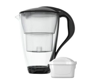 Dafi Crystal LED szklany dzbanek filtrujący 2 l Czarny + wkład Unimax