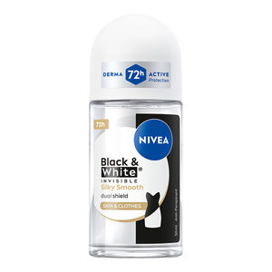 NIVEA Black&White Invisible Silky Smooth antyperspirant roll-on dla kobiet 50 ml