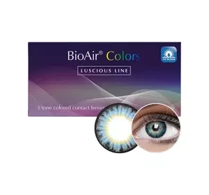BioAir Colors Luscious Line Natural Sky kolorowe soczewki kontaktowe 2 szt 0.00 / 8.6