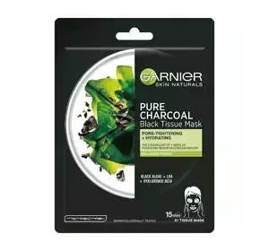 Garnier Pure Charcoal oczyszczająca maska na tkaninie z węglem 1 sztuka