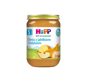 HIPP Bio obiadek w słoiczku Dynia z jabłkiem i indykiem po 5 miesiącu 180 g