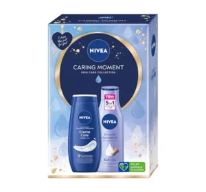 NIVEA Caring Moment zestaw żel 250 ml + mleczko do ciała 250 ml