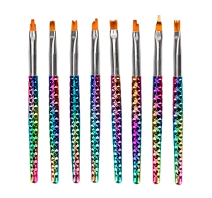 Molly Lac zestaw tęczowych pędzelków do ombre i zdobień  8 sztuk
