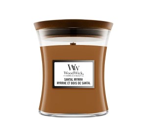 Woodwick Medium Jar Candle świeca zapachowa Santal Myrrh 275g