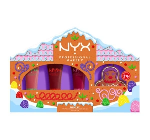 NYX Professional Makeup Smushy Kit zestaw prezentowy z balsamami do ust i zawieszką Smushy Matte Lip Balm Swipe 2 Smooth 8 ml + Smushy Matte Lip Balm Snuggle Szn 8 ml + Smushy Matte Lip Balm Squeeze N' Sizzle 8 ml + breloczek na balsam