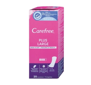 Carefree Plus Large Fresh Scent szersze wkładki higieniczne zapachowe 20 sztuk