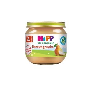 HIPP Bio deserek w słoiczku dla dzieci po 4 miesiącu Pierwsza Gruszka 80 g