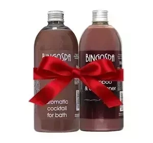 BINGOSPA Czekolada zestaw koktajl do kąpieli 500 ml + szampon z odżywką 500 ml