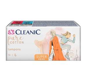 Cleanic Pure Cotton tampony Super 16 sztuk