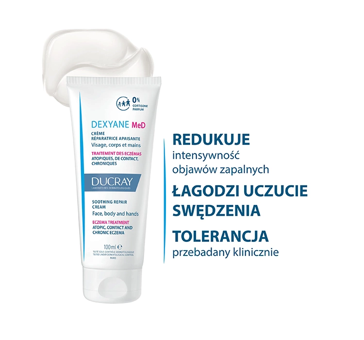 Ducray Dexyane Med krem kojąco regenerujący na egzemę 100ml