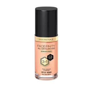 Max Factor Facefinity All Day Flawless 3 in1 wegański podkład N32 Light Beige 30 ml