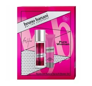 Bruno Banani Pure Woman dezodorant zapachowy spray 75ml + żel pod prysznic 50ml