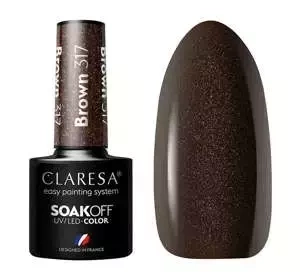 Claresa hybrydowy lakier do paznokci Brown 317 5 g