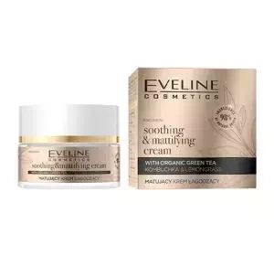 Eveline Cosmetics Organic Gold soothing mattifying cream matujący krem łagodzący 50 ml