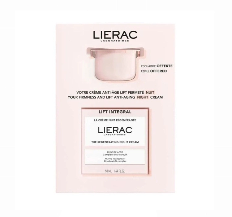 Lierac Lift Integral zestaw regenerujący krem na noc + refill kremu