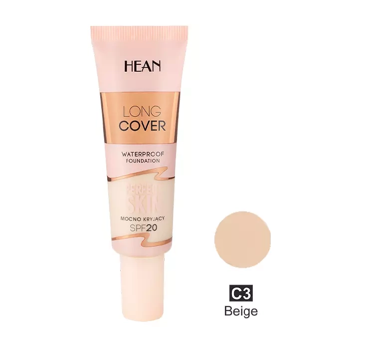 Hean Long Cover wodoodporny podkład kryjący SPF20 C3 Beige 25ml