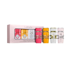 Lattafa woda perfumowana Yara 5 ml + Yara Candy 5 ml + Yara Tous 5 ml + Yara Moi 5 ml