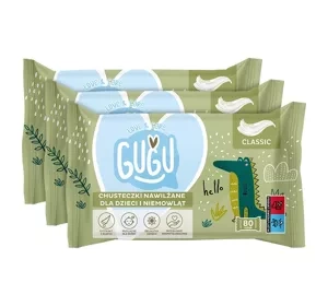 Gugu Love & Care Classic chusteczki nawilżane 3 x 80 sztuk