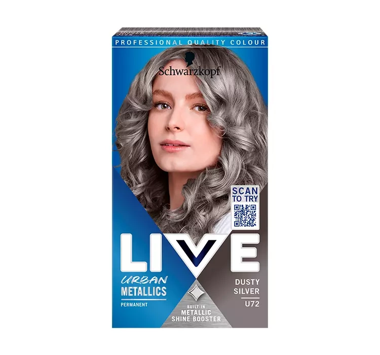Schwarzkopf Live Intense Colour Urban Metallics farba do włosów U72 Dusty Silver