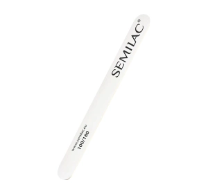 Semilac Quality prosty drewniany pilnik do paznokci biały 100/180