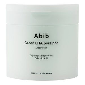 Abib Green LHA Pore Pad Clear Touch oczyszczające płatki do twarzy z kwasami LHA i BHA 60 sztuk