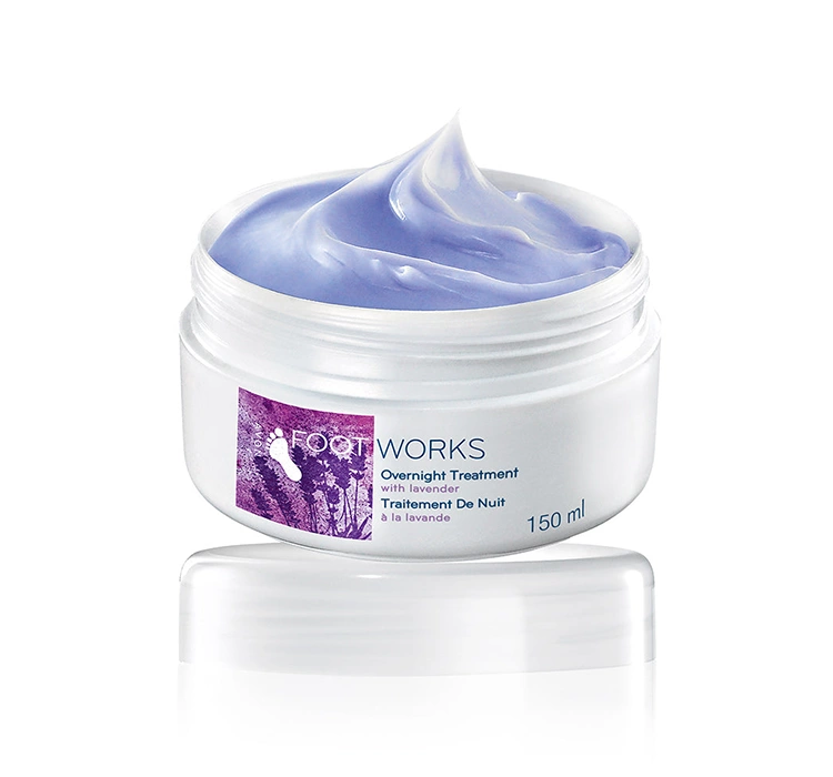 Avon Foot Works lawendowa intensywnie nawilżająca kuracja do stóp na noc 150ml