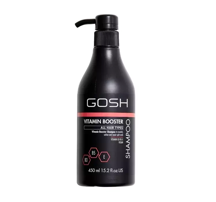 Gosh Vitamin Booster wegański szampon do włosów zniszczonych 450ml