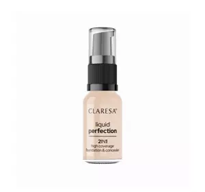 Claresa Liquid Perfection podkład do twarzy 2w1 102 Warm Medium 18 g