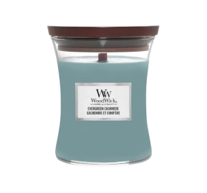 Woodwick Medium Jar Candle świeca zapachowa Evergreen Cashmere 275 g