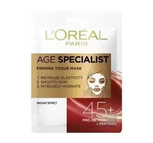L'Oréal Paris Ekspert Wieku ujędrniająca maska na tkaninie 45+ 30 g