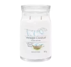 Yankee Candle Signature duża świeca zapachowa Clean Cotton 567 g