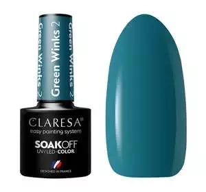 Claresa hybrydowy lakier do paznokci Green Winks 2 5 g