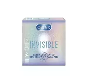 Durex Invisible Extra Lubricated prezerwatywy 3 szt