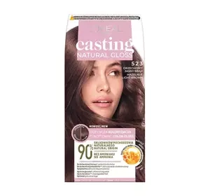 L'Oréal Paris Casting Natural Gloss farba do włosów 523 Orzechowy jasny brąz