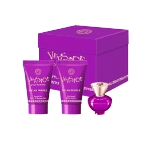 Versace Dylan Purple Pour Femme woda perfumowana spray 5 ml + balsam do ciała 25 ml + żel pod prysznic 25 ml
