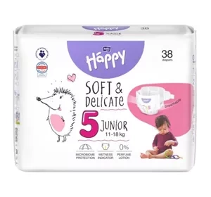 Bella Baby Happy Soft&Delicate 5 Junior pieluchy 11-18 kg 38 sztuk