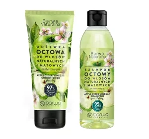 Barwa Naturalna zestaw do pielęgnacji włosów odżywka octowa 200 ml + szampon octowy 300 ml
