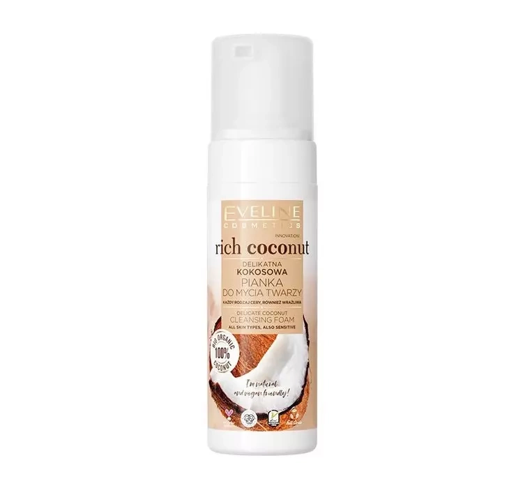 Eveline Rich Coconut delikatna pianka kokosowa do mycia twarzy 150ml