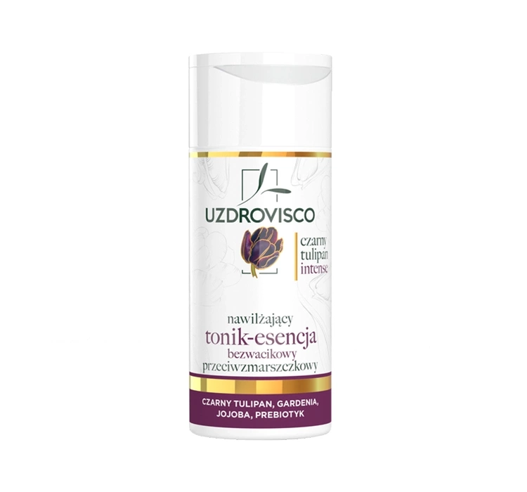 Uzdrovisco Czarny Tulipan intense nawilżający tonik-esencja do twarzy bezwacikowy 150ml
