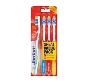 Jordan Total Clean 4-Pack szczoteczki do zębów Soft