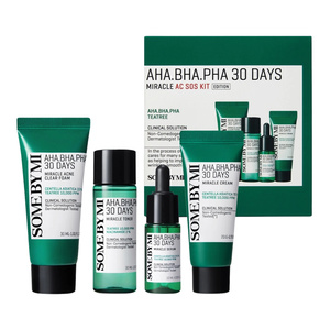 Some By Mi AHA BHA PHA 30 Days Miracle AC SOS Kit zestaw kosmetyków do pielęgnacji pianka 30 ml + tonik 30 ml + serum 10 ml + krem 20 g