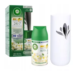 Air Wick Freshmatic zestaw automatyczny odświeżacz powietrza Biały + wkład Białe Kwiaty