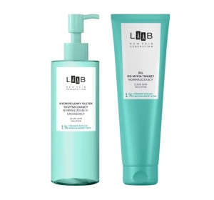 AA LAAB Clear Skin Solution zestaw olejek do demakijażu 200 ml + żel do mycia twarzy 150 ml