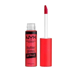 NYX Professional Makeup Butter Gloss Metallic błyszczyk do ust 09 Sparkly Red 8 ml