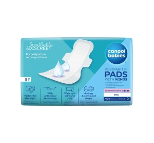 Canpol Babies superchłonne podpaski poporodowe ze skrzydełkami na noc Maxi 10 sztuk