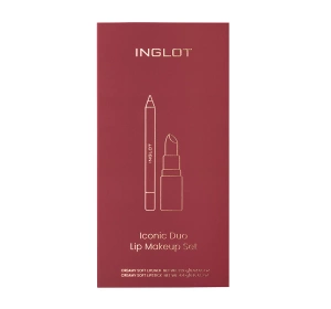 Inglot Iconic Duo Lip Makeup Set zestaw do makijażu ust konturówka do ust 06 Muted Pink 1,3 g + pomadka do ust 506 Muted Pink 4,4 g
